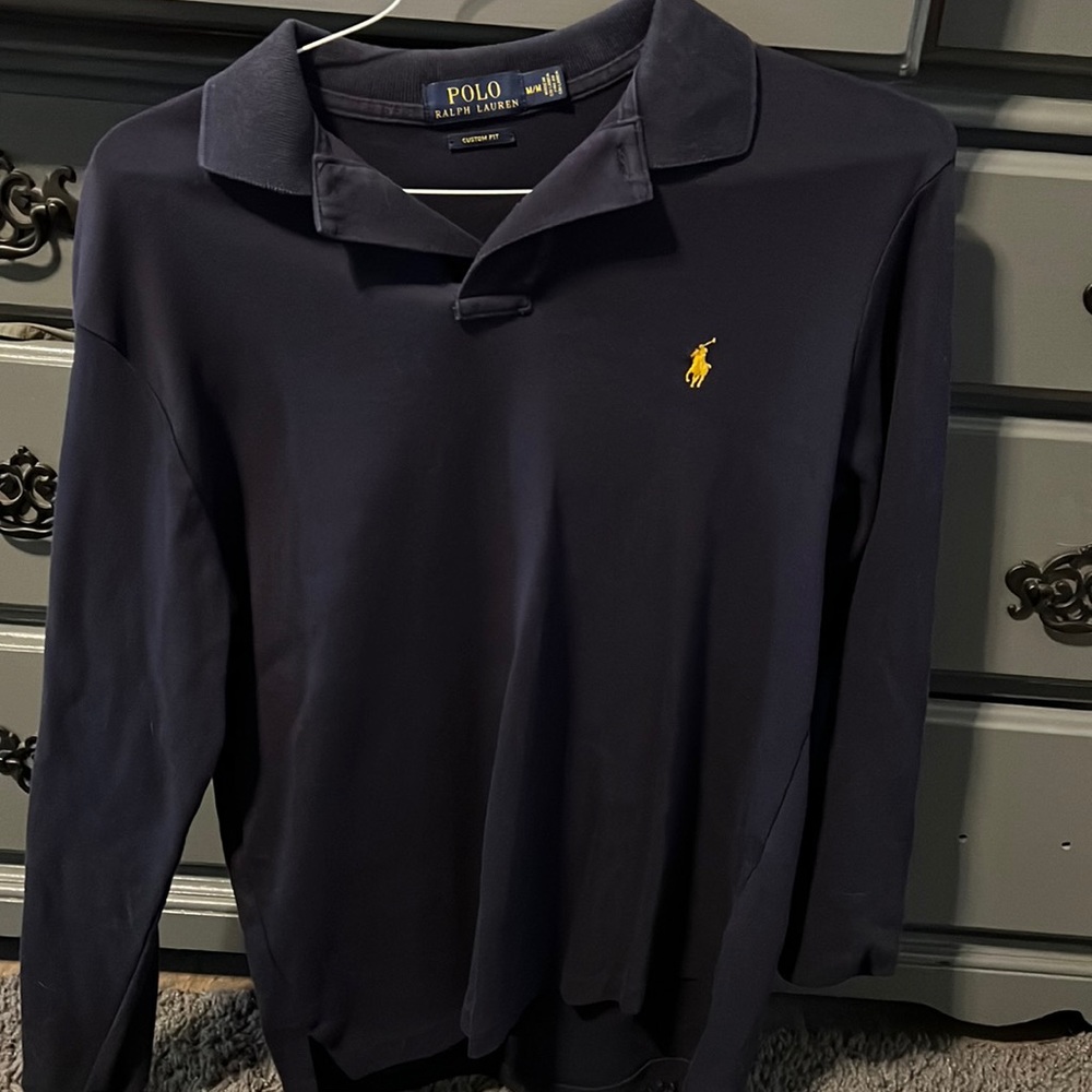 Mens long sleeve polo